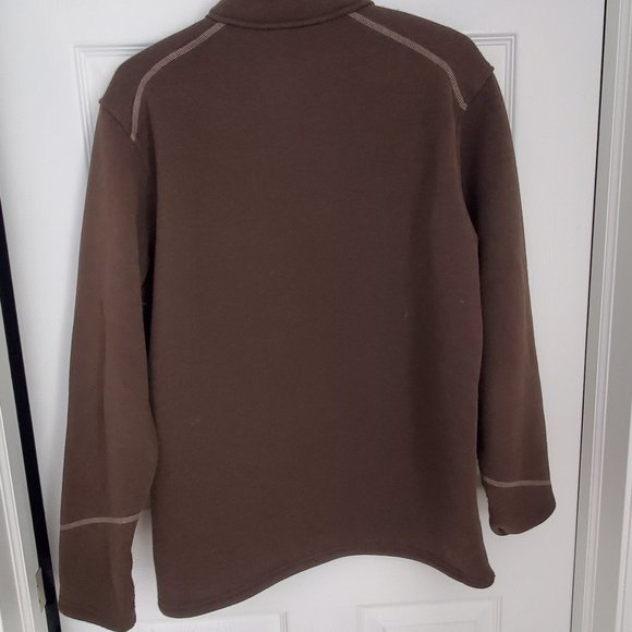 Men's Columbia 1/4 Zip Fleece Pullover Brown Size Medium - Picture 2 of 4